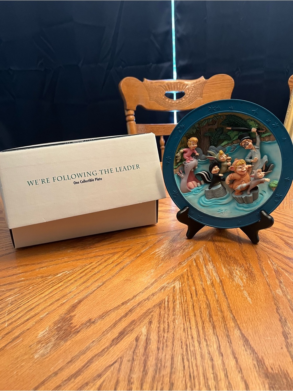 Disney Peter Pan 3D Collectible Plate "We're Following The Leader". #663/7500